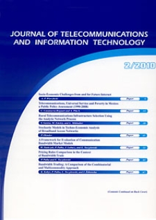 Journal of Telecommunications and Information Technology, 2010, nr 2