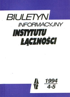 Pierwsze urządzenia telewizyjne opracowane w Instytucie Łączności. Biuletyn Informacyjny Instytutu Łączności, 1994, nr 4-5 (319-320)