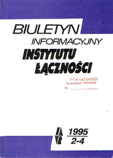 Nowe techniki w telekomunikacji. Synchronizacja krajowej, cyfrowej sieci telekomunikacyjnej. Biuletyn Informacyjny Instytutu Łączności, 1995, nr 2-4 (327-329)