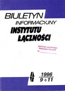 Prywatne sieci telekomunikacyjne, Zagadnienia normalizacji, system sygnalizacji międzycentralowej - QSIG. Biuletyn Informacyjny Instytutu Łączności, 1996, nr 9-11 (343-345)