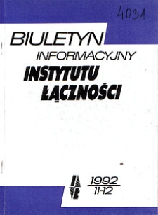 Synchroniczna hierarchia systemów cyfrowych (SDH) i jej zastosowanie w sieci telekomunikacyjnej. Biuletyn Informacyjny Instytutu Łączności, 1992, nr 11-12 (304-305)