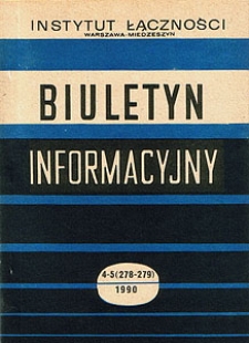 Transformacje telefonicznych sieci analogowych w ISDN - strategie CCITT z odniesieniem do polskiej sieci krajowej. Biuletyn Informacyjny, 1990, nr 4-5 (278-279)