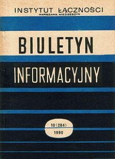 Koncepcja synchronicznej hierarchii teletransmisyjnych systemów cyfrowych dla polskiej sieci telekomunikacyjnej. Biuletyn Informacyjny, 1990, nr 10 (284)