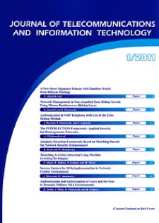 Journal of Telecommunications and Information Technology, 2011, nr 1