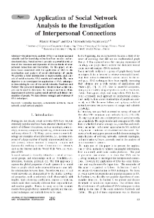 Application of Social Network Analysis to the Investigation of Interpersonal Connections, Journal of Telecommunications and Information Technology, 2012, nr 2