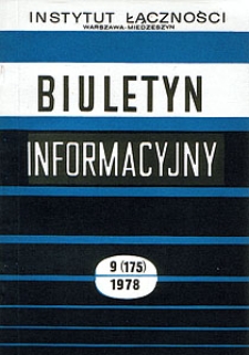 TELETEKS - nowa usługa telegraficzna dla przesyłania biurowej korespondencji tekstowej. Biuletyn Informacyjny, 1978, nr 9 (175)