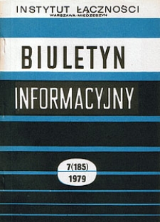 Subiektywne metody pomiarów stosowane w telewizji. Biuletyn Informacyjny, 1979, nr 7 (185)