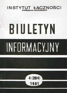 Krotnice cyfrowe drugiego rzędu z ramką uniwersalną. Biuletyn Informacyjny, 1981, nr 4 (204)