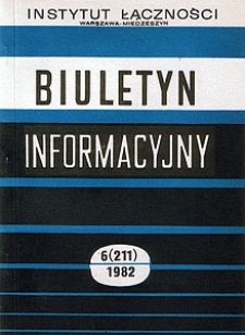 Podstawy kolorymetryczne systemów telewizji kolorowej. Biuletyn Informacyjny, 1982, nr 6 (211)