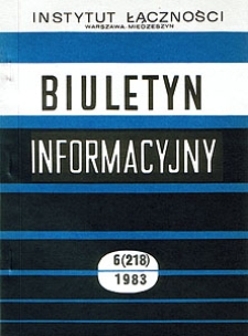 Korozja kabli w kanalizacjach z polichlorku winilu (PCW). Biuletyn Informacyjny, 1983, nr 6 (218)