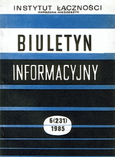 System 5ESS-PRX. Przykład nowej generacji cyfrowych central telefonicznych. Biuletyn Informacyjny, 1985, nr 6 (231)