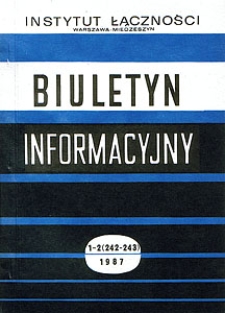 Metody planowania częstotliwości dla potrzeb radiofonii i telewizji. Biuletyn Informacyjny, 1987, nr 1-2 (242-243)