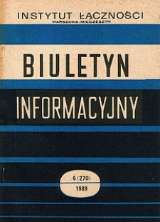 Relatywny koszt urządzeń telekomunikacyjnych (metoda badań). Biuletyn Informacyjny, 1989, nr 6 (270)