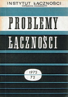 Możliwości wykorzystania nowoczesnej sieci telegraficznej. Problemy Łączności, 1972, nr 72