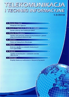 Projekty badawcze realizowane w Instytucie Łączności. Telekomunikacja i Techniki Informacyjne, 2013, nr 1-2