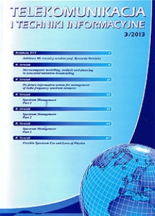 Microcomputer modelling, analysis and planning in terrestrial television broadcasting. Telekomunikacja i Techniki Informacyjne, 2013, nr 3