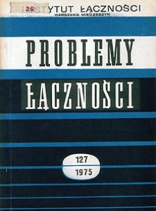 Nowe rodzaje usług telefonicznych. Problemy Łączności, 1975, nr 127