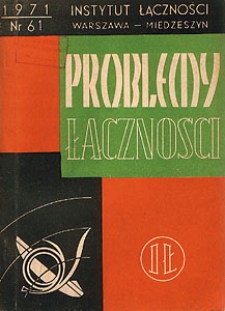 Nadajniki prądów pilotowych. System telefonii nośnej TN 960 (część I). Problemy Łączności, 1971, nr 61