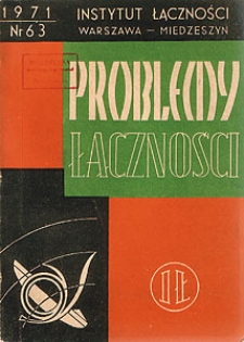 Metoda określenia parametrów wzmacniaków traktu liniowego systemu TN-960. System telefonii nośnej TN-960 (część II). Problemy Łączności, 1971, nr 63