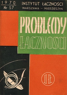 Rozpływ strumieni ruchu telefonicznego w układach wielocentralowych sieci pełnoautomatycznej. Problemy Łączności, 1970, nr 57