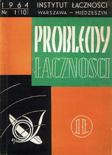 Zagadnienia materiałów stykowych urządzeń teletechniki łączeniowej. Problemy Łączności, 1964, nr 1 (10)