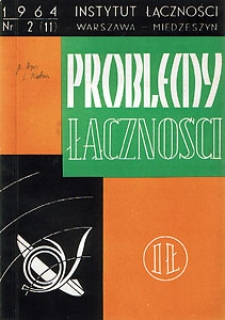 Wybrane zagadnienia central z wybierakami krzyżowymi. Część I. Niektóre rozwiązania podstawowych zespołów central systemu krzyżowego. Problemy Łączności, 1964, nr 2 (11)