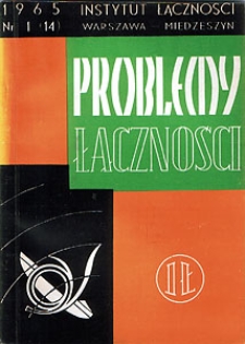 System kodowy w zautomatyzowanym procesie rozdziału przesyłek pocztowych. Problemy Łączności, 1965, nr 1 (14)