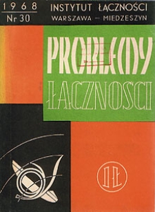 Zagadnienie optymalnego rozkładu zmian personelu w warunkach nierównomiernego natężania pracy. Problemy Łączności, 1968, nr 30