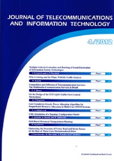 Journal of Telecommunications and Information Technology, 2012, nr 4