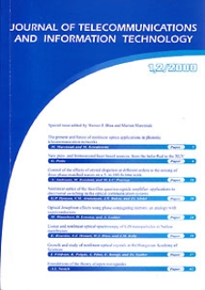 Journal of Telecommunications and Information Technology, 2000, nr 1,2