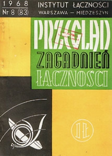 Obecny stan techniki telewizji kolorowej. Przegląd Zagadnień Łączności, 1968, nr 8 (83)