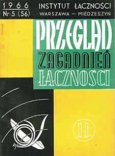 Przesłuchy w kablach telekomunikacyjnych. Przegląd Zagadnień Łączności, 1966, nr 5 (56)