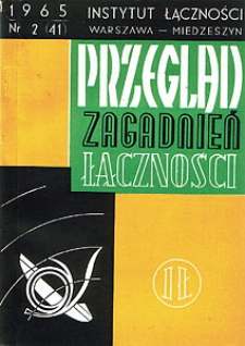 1. Kanalizacja kablowa z rur z tworzyw termoplastycznych. 2. Połączenia owijane przewodów z końcówkami urządzeń teletechnicznych. Przegląd Zagadnień Łączności, 1965, nr 2 (41)