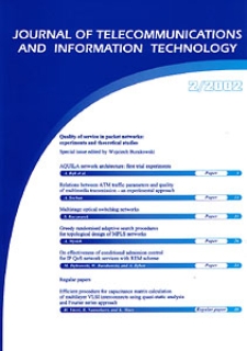 Journal of Telecommunications and Information Technology, 2002, nr 2