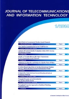 Journal of Telecommunications and Information Technology, 2014, nr 1