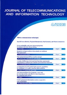 Journal of Telecommunications and Information Technology, 2003, nr 4