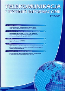 Telekomunikacja i Techniki Informacyjne, 2014, nr 3-4