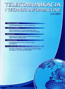 Telekomunikacja i Techniki Informacyjne, 2015, nr 1-2