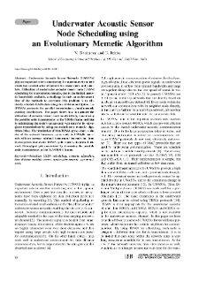 Underwater Acoustic Sensor Node Scheduling using an Evolutionary Memetic Algorithm, Journal of Telecommunications and Information Technology, 2018, nr 1