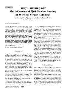 Fuzzy Clustering with Multi-Constraint QoS Service Routing in Wireless Sensor Networks, Journal of Telecommunications and Information Technology, 2019, nr 1