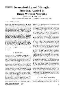 Neuroplasticity and Microglia Functions Applied in Dense Wireless Networks, Journal of Telecommunications and Information Technology, 2019, nr 1