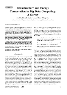 Infrastructure and Energy Conservation in Big Data Computing: A Survey, Journal of Telecommunications and Information Technology, 2019, nr 2