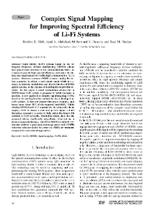 Complex Signal Mapping for Improving Spectral Eﬃciency of Li-Fi Systems, Journal of Telecommunications and Information Technology, 2019, nr 3