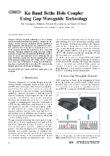 Ku Band Bethe Hole Coupler Using Gap Waveguide Technology, Journal of Telecommunications and Information Technology, 2019, nr 3
