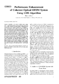 Performance Enhancement of Coherent Optical OFDM System Using LMS Algorithm, Journal of Telecommunications and Information Technology, 2020, nr 4