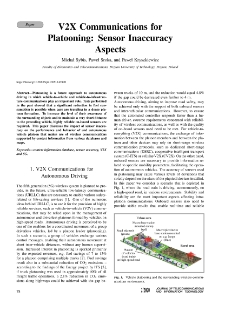 V2X Communications for Platooning: Sensor Inaccuracy Aspects, Journal of Telecommunications and Information Technology, 2020, nr 2