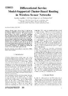 Diﬀerentiated Service Model-Supported Cluster-Based Routing in Wireless Sensor Networks, Journal of Telecommunications and Information Technology, 2020, nr 3