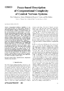 Fuzzy-based Description of Computational Complexity of Central Nervous Systems, Journal of Telecommunications and Information Technology, 2020, nr 3