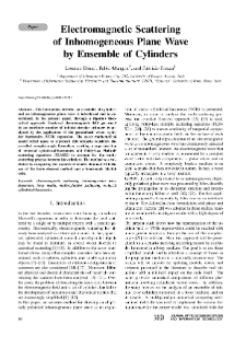 Electromagnetic Scattering of Inhomogeneous Plane Wave by Ensemble of Cylinders, Journal of Telecommunications and Information Technology, 2020, nr 3