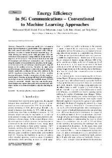 Energy Efficiency in 5G Communications – Conventional to Machine Learning Approaches, Journal of Telecommunications and Information Technology, 2020, nr 4